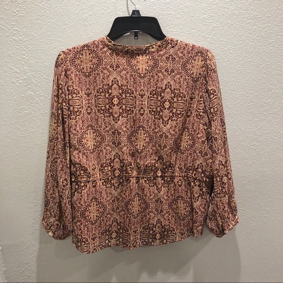 MADEWELL kaleidoscope print peasant top M - Picture 6 of 8